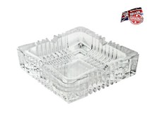 Cigarettes  Ash Tray Clear Glass Ashtray Square Cigars Portable Home Office Pub