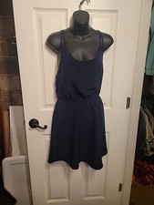 Forever 21 Dress Women's Sz Small Navy Blue Spaguetti Straps.