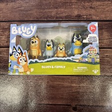 Bluey  Family Figures 4 Piece Set - NEW - Mum Chilli , Bluey, Bingo, Dad