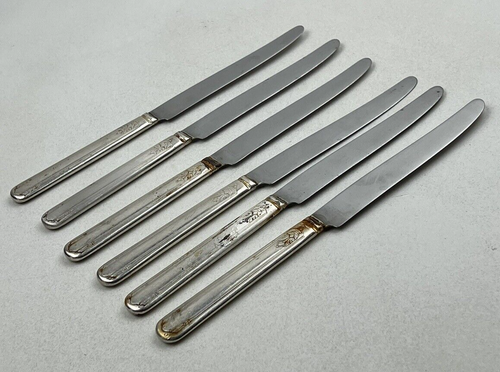 Wm A Rogers A1 Plus Oneida Malibu Knives Silver Plate Flatware Set of 6 Knives