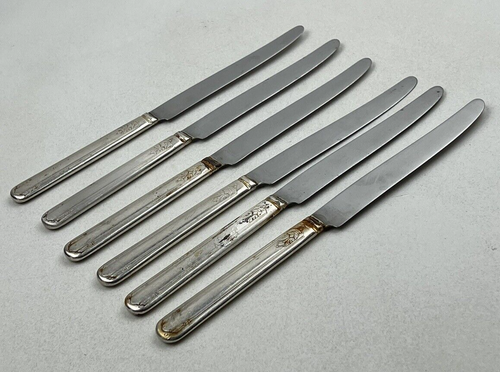 Wm A Rogers A1 Plus Oneida Malibu Knives Silver Plate Flatware Set of 6 Knives - Picture 1 of 13