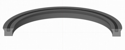 P500-01.500 - Polyurethane U-Seal with an ID 1.500 X OD 2.500 X Height 0.500
