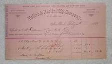 1888 BILLHEAD McNAB & HARLIN MFG PATERSON NJ D L & W RAILROAD CO #B6C