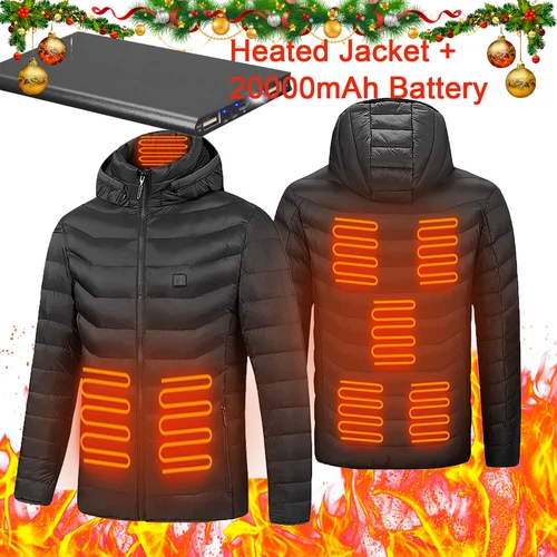 Winter Heated Jacket / 20000mAh Battery Pack Men Winter Heated Soft Heating Coat - product listing photo