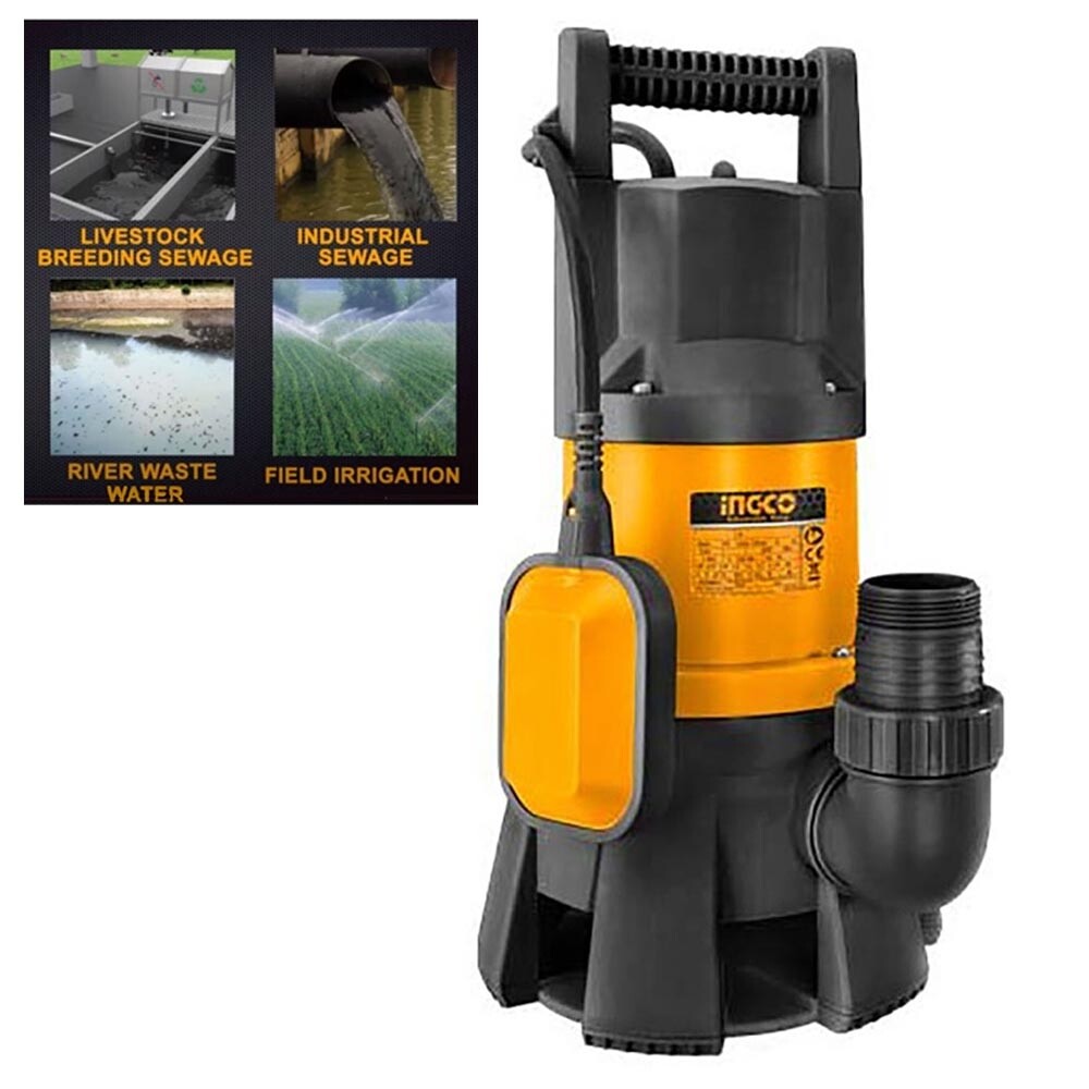Pompa Immersione Professionale Ingco 1000W 333 L/Min Prevalenza 9m