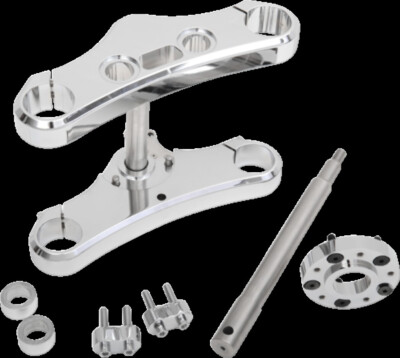 Accutronix 49mm Wide-Glide Conversion Kit - 5 Deg. Rake - Chrome TWD549-ESCK8