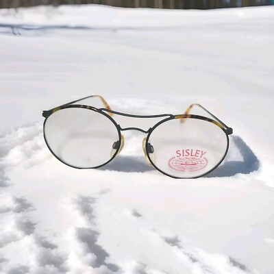 SISLEY SLY 082 EYEGLASSES FRAME.  BLK/TO 50-19-140. ITALY. RETAIL $150.00