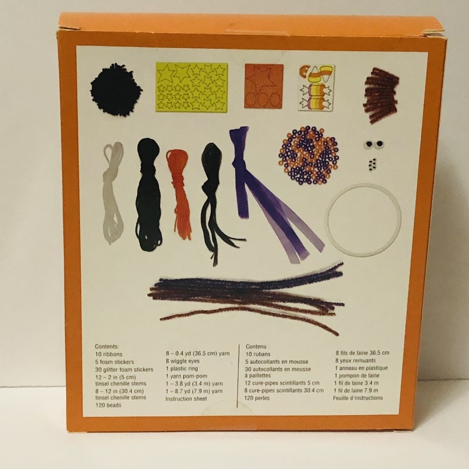 Creatology Halloween Yarn Craft Kit Spider Dreamcatcher Kids Craft New