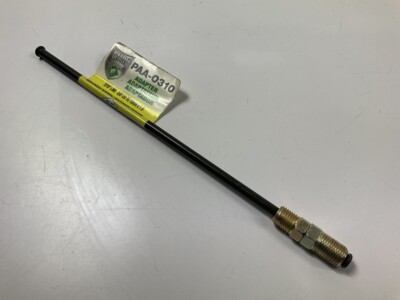 AGS PAA-O310 PVF Steel Brake Line Adapter, 3/16'' X 8, 3/8''-24 X M10x1.0 Inverted