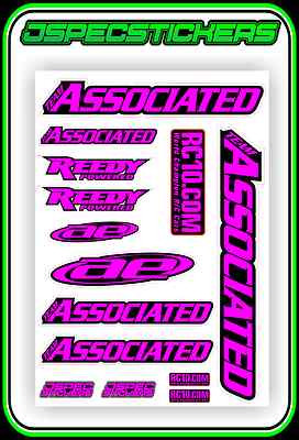 TEAM ASSOCIATED AE REEDY RC10 STICKER SHEET A5 BNIP VINTAGE RC8 B6 TC7 RC CAR XP