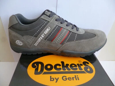 Dockers Herren Sneakers Sportschuhe Halbschuhe Schuhe Leder grau 54HT001