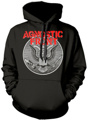 Agnostic Front Against All Eagle Pull Over Hoodie OFFICIAL
