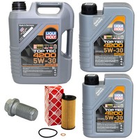 MotoröL Set 4200 5W-30 Liqui Moly 7 Liter + ÖLfilter + Schraube FüR BMW 6Er 640D