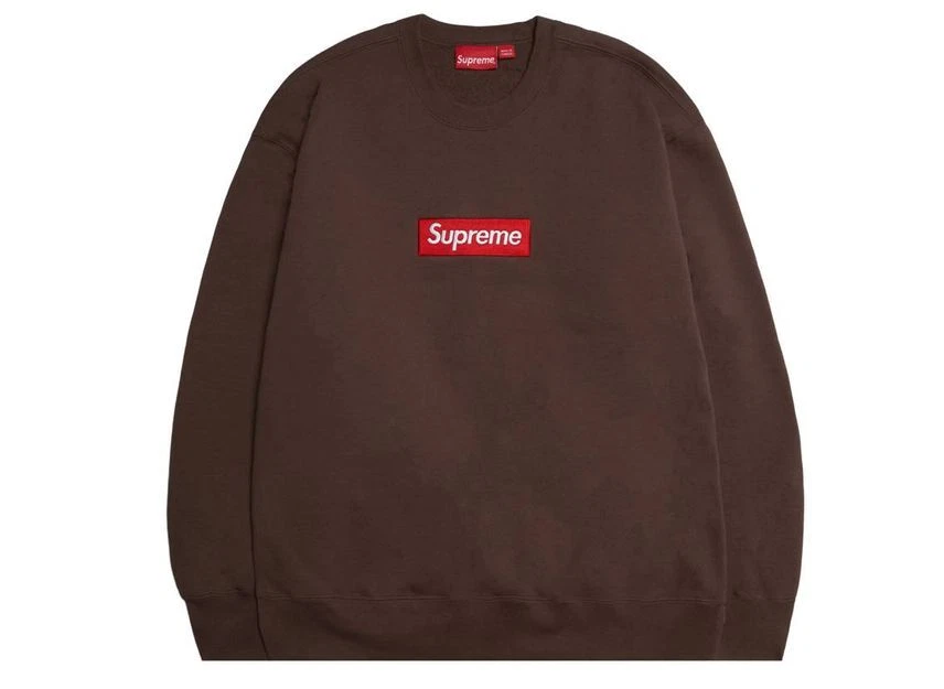 Logo Supreme Box col rond marron (22FW)