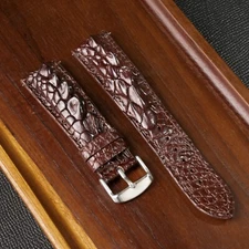 18mm 20mm 22mm Men Leather Watch Strap, Quick Release Watch Band, BROWN Hornback