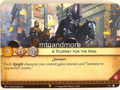 A Game of Thrones 2.0 LCG - 1x #U059 A Tourney for the King - Valyrian Draft Pac