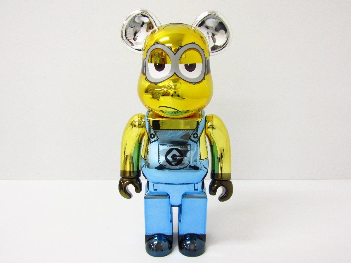 Be@Rbrick Bearbrick Minions Kevin 100 400 Gold Chrome Be@Rbrick Bearbrick Minions Kevin 100 400 Gold Chrome