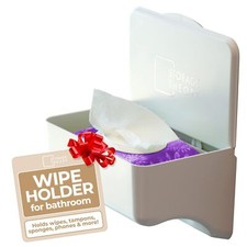 Bathroom Wipes Holder Dispenser with Shelf   Restroom Organizer  Toilet Wipe...