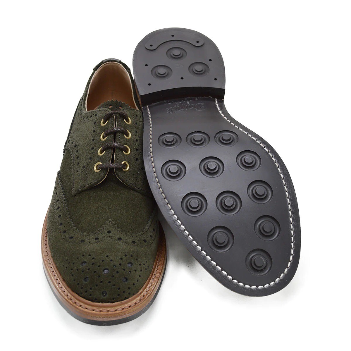 Made In UK - 11 US (10UK) - Trickers - Bourton - Green Suede