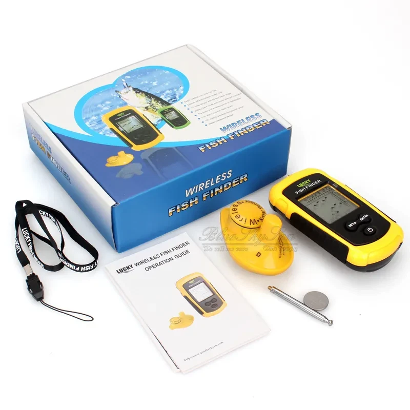 Lucky 40M 130FT Fish Finder Wireless Floating Sonar Sensor Fishfinder Portable - Image 3 of 4