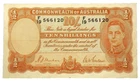 1939 Australia 10 Shillings Sheehan McFarlane P#25a #10094