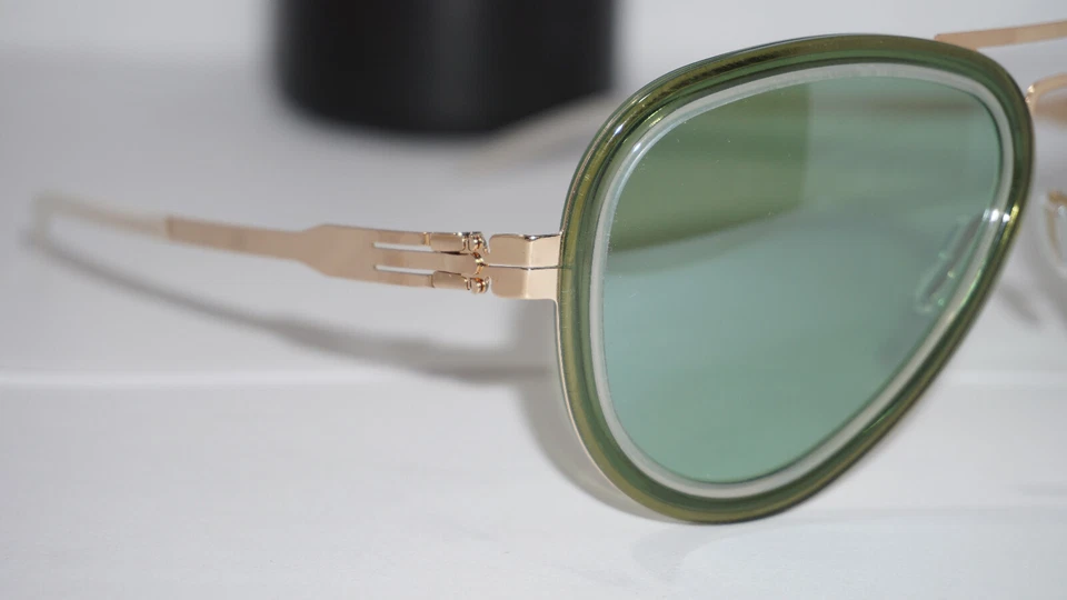 IC Berlin New Sunglasses IC BERLIN Rinaldo P. Rose Gold Olive Green Mirror 55 mm - Image 3 of 4