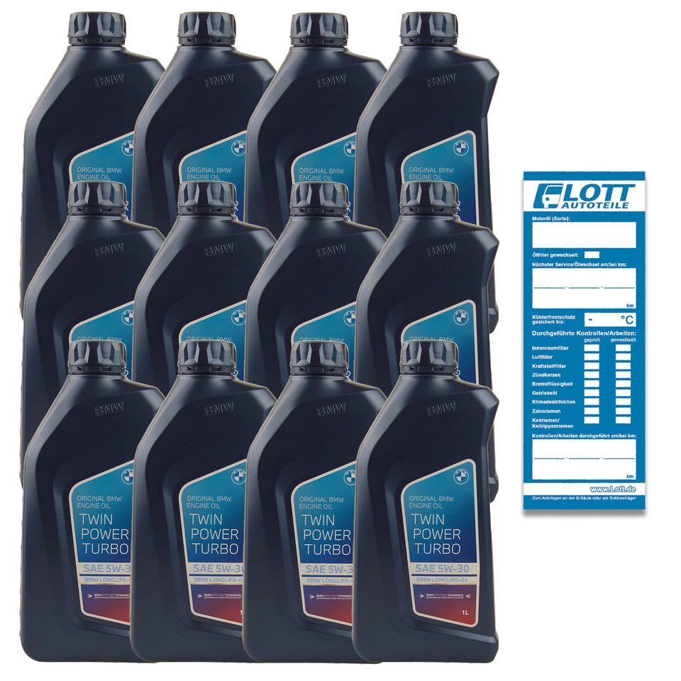 12L Original BMW Motoröl 5W-30 Twinpower Turbo für BMW Longlife 04 5W30 / 12x1L