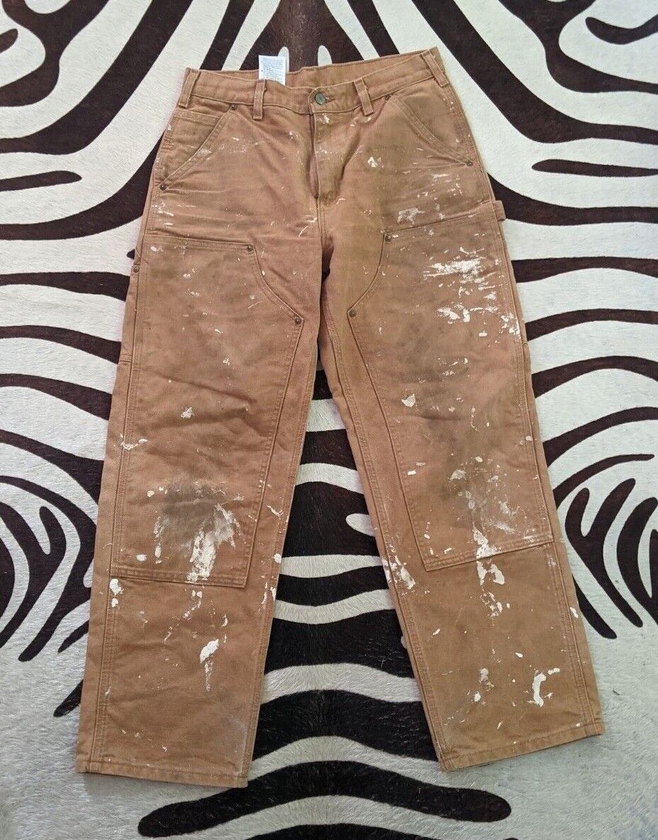 Carhartt Double Knee Paint Pants Used Work Wear 32 X 30 Amazing 