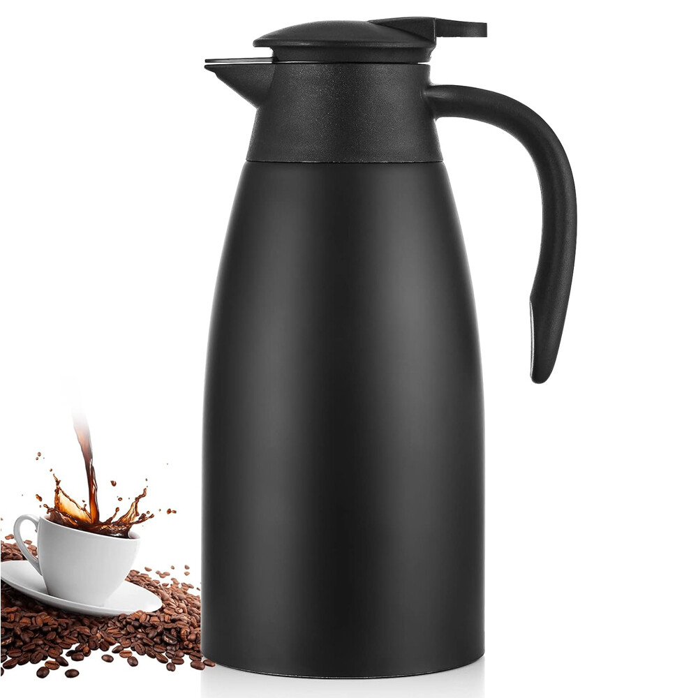 Thermoskanne Edelstahl 2 Liter Isolierkanne Isolierflasche Kaffee TeeKanne Neu