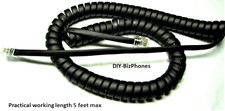 25-Pack Lot Flat Black 9Ft Yealink IP Phone Handset Cord SIP T3 T4 T5 Series