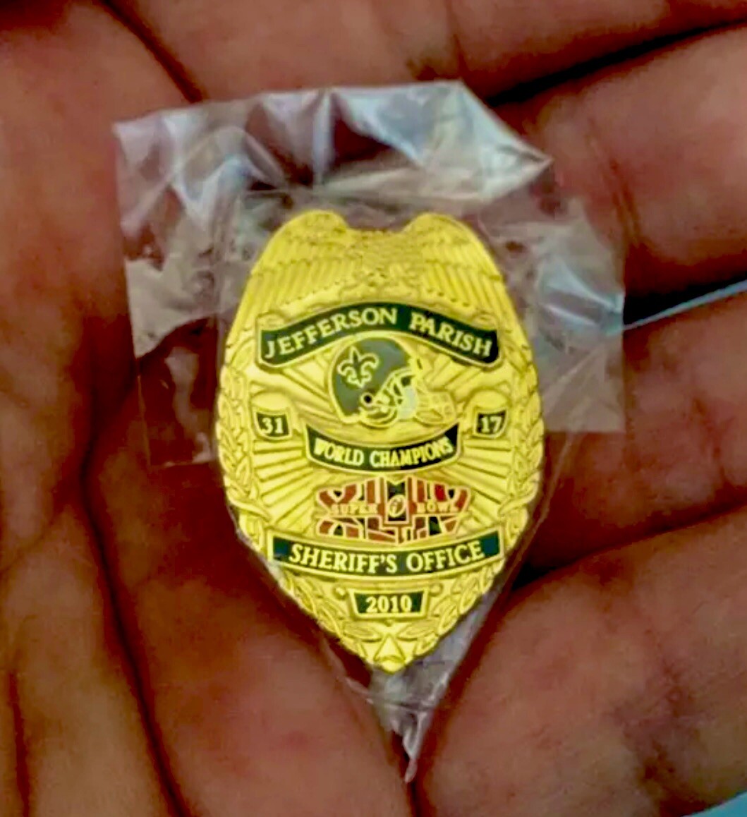 New Orleans Saints Jefferson Parish Police NFL Super Bowl XLIV Pin