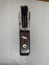 Vintage Brown Wood folding Shoe Horn/ Brush Combo Made in Taiwan