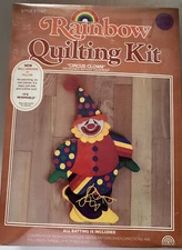 1982 Rainbow Creations Quilting Kit Complete Circus Clown #7067 Vintage Sealed