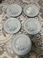 INTERNATIONAL CHINA CO. Salad Plate Serving Blue Satin Silken Shadows 7.5 Japan