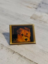 2001 USPS Border Collie Collectible 37 Spay Neuter Dog Stamp USA Made Pin hc