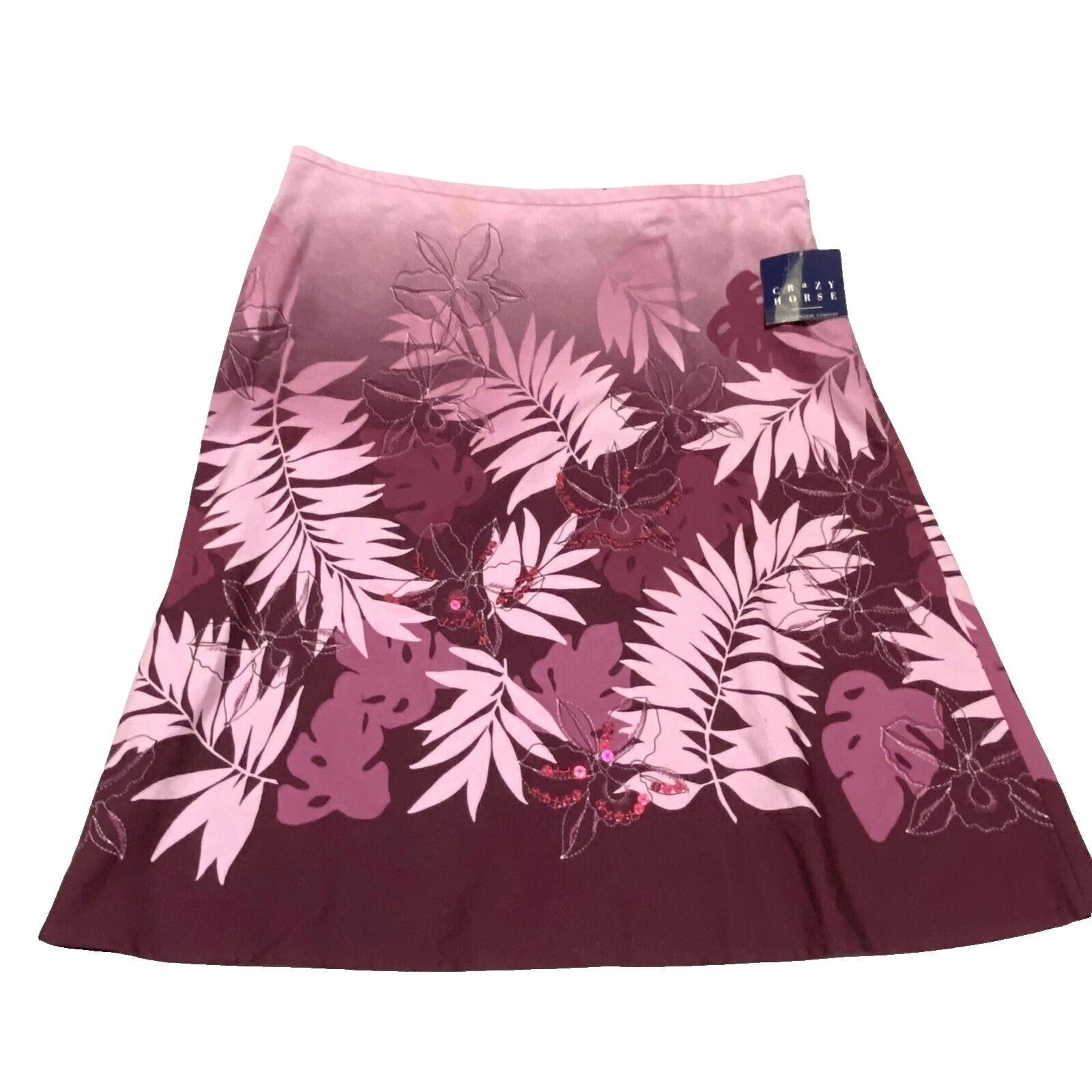 Falda Floral De Algodón Crazy Horse para Mujeres