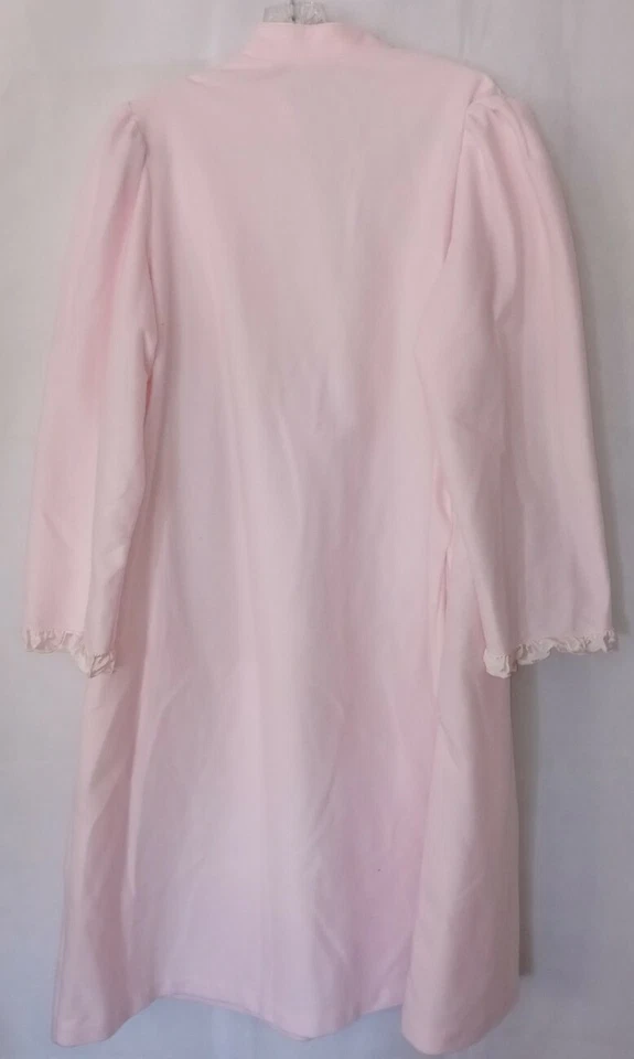 Miss Elaine Bata M Bebé Rosa Vellón Cremallera Casa Abrigo Vintage Albornoz Mediano Foto 4 de 4