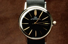 Men's LUCH Mechanical Watch Luxury Ultra SLIM leather strap POLJOT De Luxe