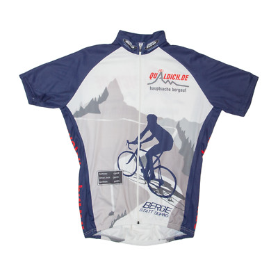 MAISCH Cycling Full Zip Mens Jersey Blue S UK