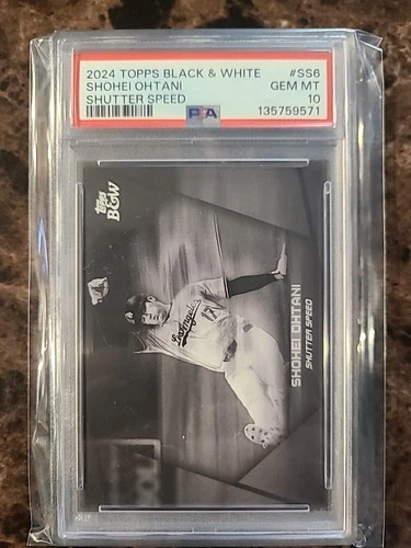2024 Topps Black And White Shohei Ohtani Shutter Speed #SS6 PSA 10 GEM Dodgers