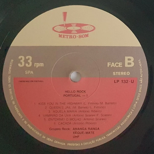 Hello Rock Portugal - 1 (Jafu Mega, Anaga Ranga) (Vinyl, 1981), sehr gut (VG+++) - Bild 4 von 4