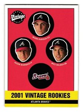 2001 Upper Deck Vintage #356 Mark DeRosa / Jason Marquis / Wes Helms 