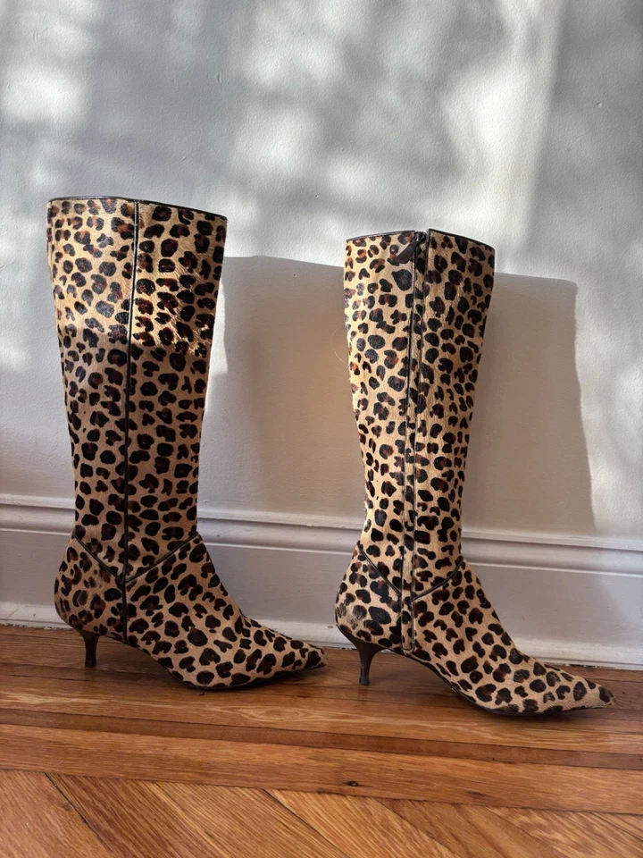 Botas Cole Haan NikeAir Leopardo/Guepardo Pelo de pantorrilla Hasta la rodilla Tacón de gatito Foto 3 de 4