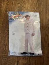 Children’s Navy Admiral Costume Jacket With Vest + Jabot Size Children S (4-6)
