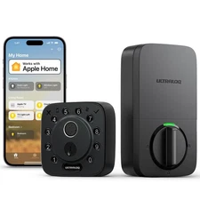 Bolt Fingerprint WiFi Smart Lock, Works with Apple Home, Siri, Alexa, Keyless...