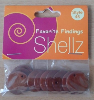 Pailletten Shellz Nr.45 / Pailetten Knöpfe Perlen Aufnähen Basteln Verzieren