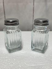 Cooking Concepts Salt & Pepper Shakers 3 1/2" tall Metal Lids Kitchen Camper BBQ