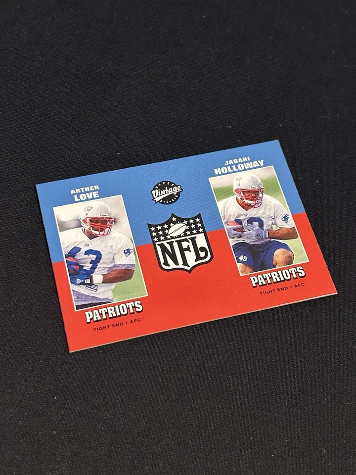 2001 Upper Deck Vintage - Jabari Holloway, Arther Love #268 (RC) NE Patriots - Image 2 of 3
