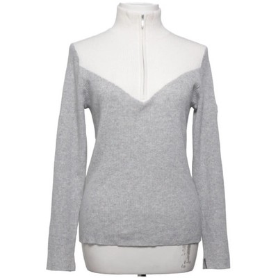 Soft Goat, Rollkragenpullover, Größe: S, Grau/Weiß, Kaschmir, Rippenstrick #pW2