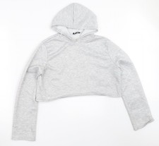 Womens UK Size S PRETTYLITTLETHING Grey Pullover Sweatshirt